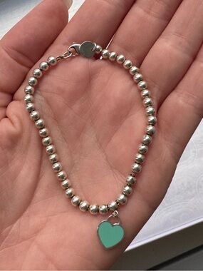 Tiffany Blue® Heart Tag Bead Bracelet in Silver, 4 mm